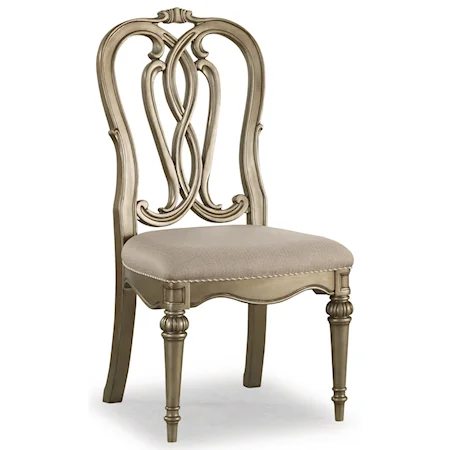 Traditional Side Chair with Upholstered Seat